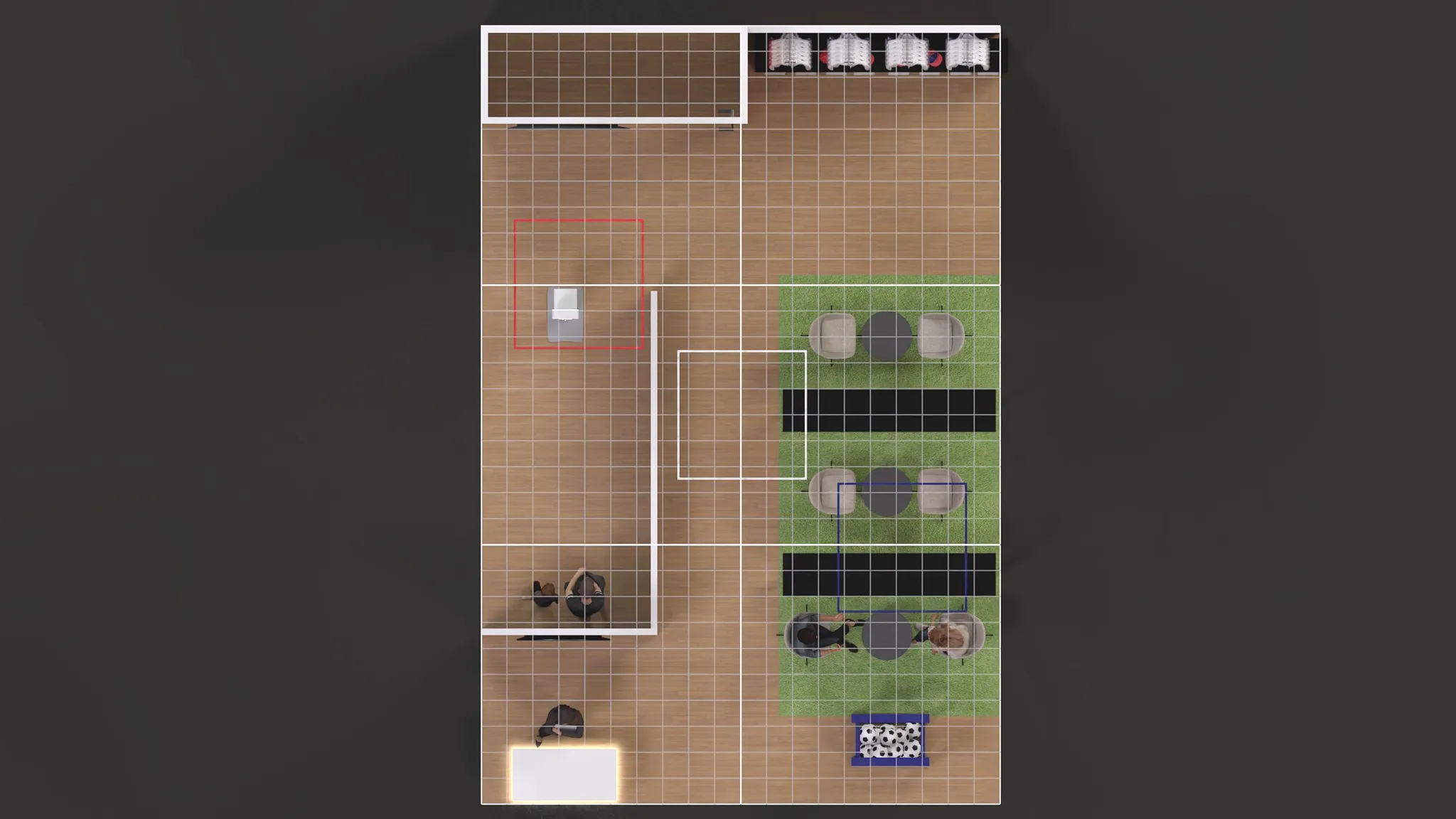 20x20 Island booth design by Reaction Space